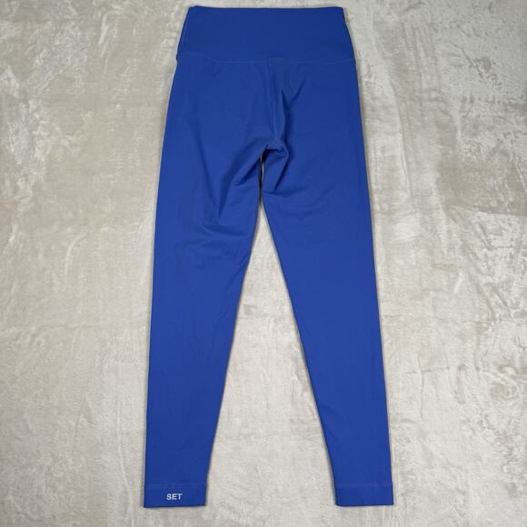 SET ACTIVE Sculptflex Seamless Leggings Cobalt Blue Women's Size Medium - Picture 3 of 8